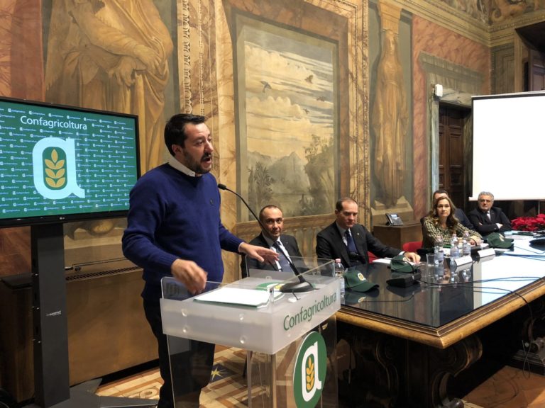 Salvini all’assemblea Confagricoltura. Prossimo commissario europeo dovrà occuparsi direttamente di agricoltura