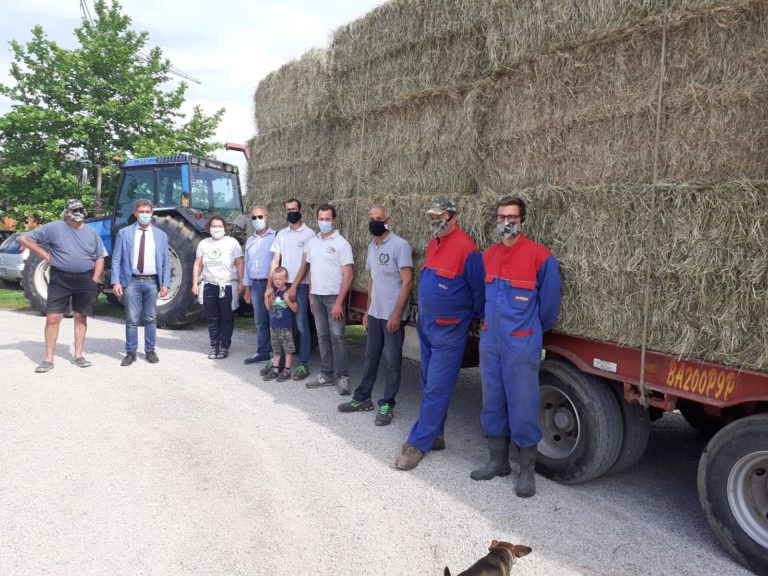 Incendio Vaccheria a Campagna Lupia (Ve). Cia dona a Mara Longhin quintali di fieno e paglia per gli animali