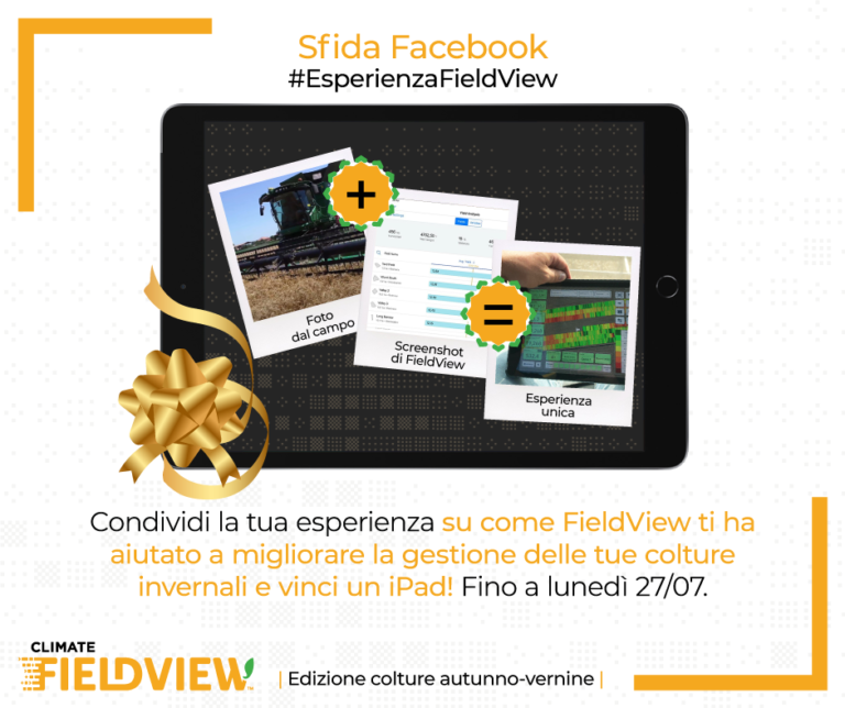 Al via la sfida Facebook #EsperienzaFieldView. Cerealicoltori e tecnici Bayer protagonisti