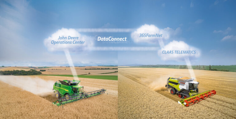 DataConnect è attivo. Disponibile lo scambio di dati relativi al funzionamento di macchine Claas, 365FarmNet e John Deere