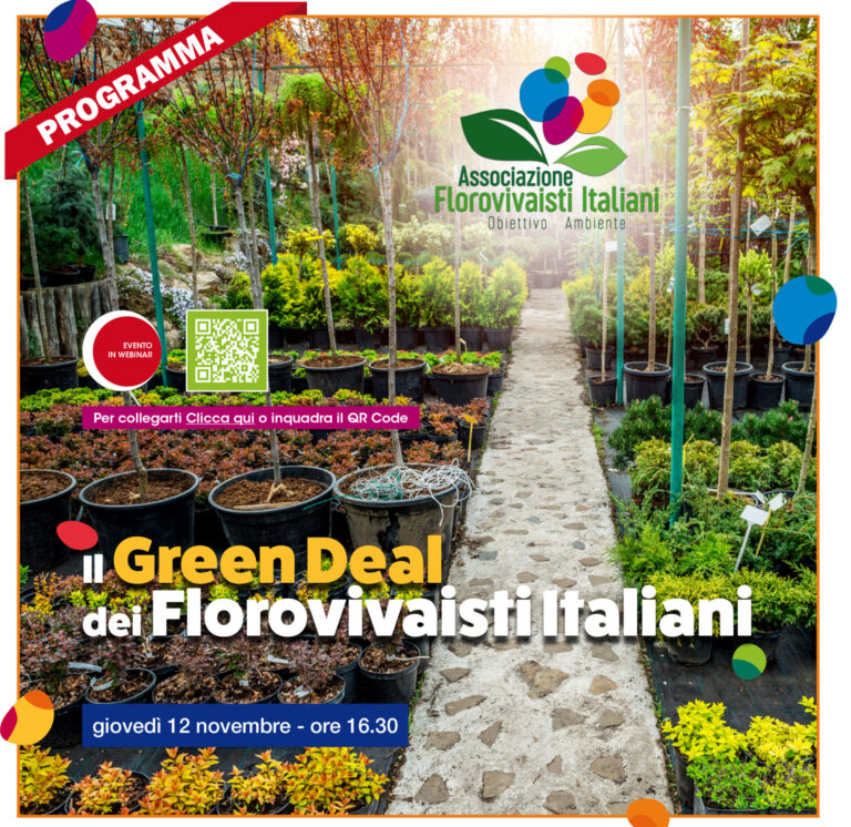 Il Green Deal dei Florovivaisti Italiani. Evento webinar giovedì 12 novembre