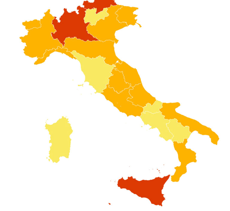 Covid. Nuovo DPCM  e le nuove zone delle Regioni in vigore dal 17 gennaio