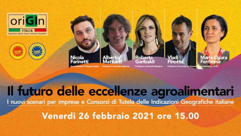 Il futuro delle eccellenze agroalimentari italiane. Webinar di Origin Italia in programma il 26 febbraio