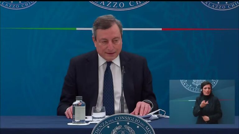 Draghi: ‘Questo è un anno in cui non si chiedono soldi, si danno’. VIDEO – La conferenza stampa integrale Decreto Sostegni