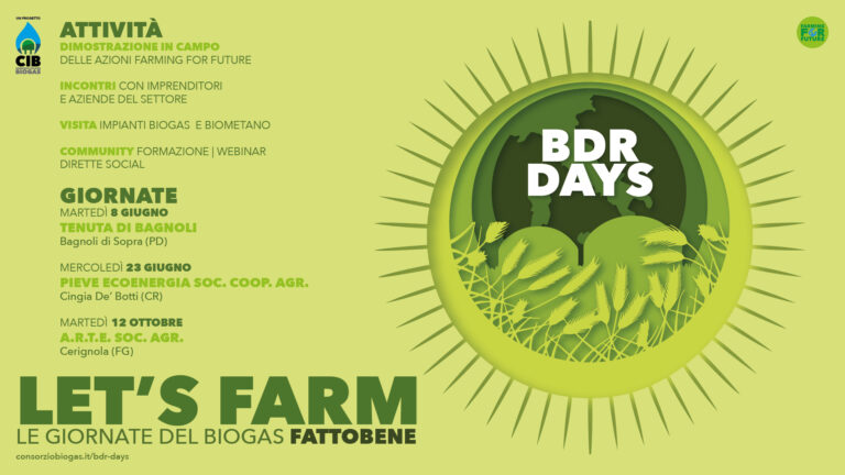 Parte la nuova edizione dei BDR DAYS, le giornate del biogasfattobene del Consorzio Italiano Biogas