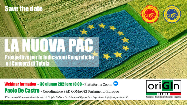 Seminario di formazione di Origin Italia sulla nuova PAC con Paolo De Castro. Il 30 giugno