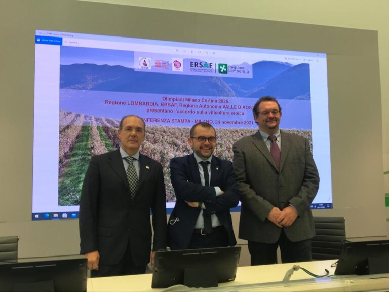 Viticoltura eroica: accordi di collaborazione tra Regione Lombardia, ERSAF e CERVIM in vista delle Olimpiadi invernali Milano Cortina 2026