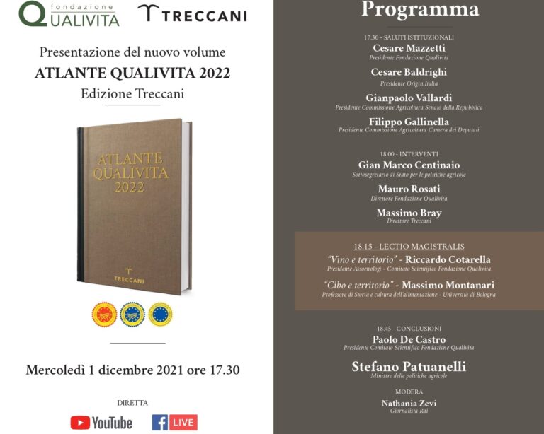 Due lectio magistralis di Cotarella e Montanari per il nuovo Atlante Qualivita – Treccani