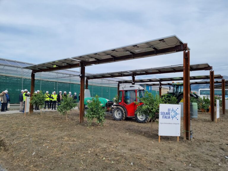 EF Solare, presentato oggi il nuovo modello di agro-fotovoltaico a Scalea