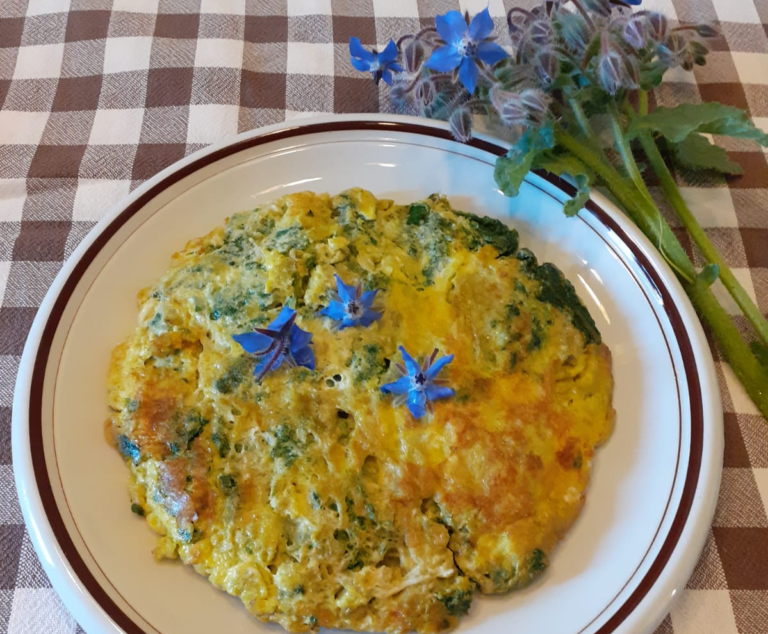 Frittata con borragine. Il vero sapore della primavera in un piatto semplice e gustoso. La ricetta