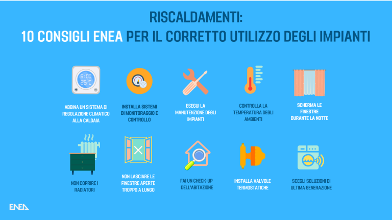 Energia: riscaldamenti, da ENEA 10 consigli sul corretto utilizzo degli impianti